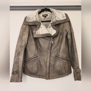 Danier Genuine Leather Fur Lined Jacket
